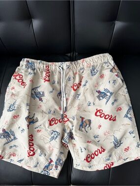 Coors Cream Printed Men’s Swim Trunks